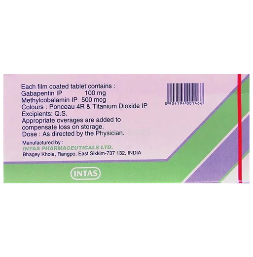 gabapin me 100mg tablet 10's